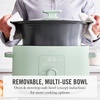 image:imageMartha Stewart 8 QT Slow Cooker Programmable with Timer 3 Heat Settings Low High Warm Nonstick Ceramic Removable Crock Stovetop amp Oven Safe Glass Lid Simmer Reheat Warm LinenHoneydew Green