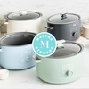 image:imageMartha Stewart 8 QT Slow Cooker Programmable with Timer 3 Heat Settings Low High Warm Nonstick Ceramic Removable Crock Stovetop amp Oven Safe Glass Lid Simmer Reheat Warm LinenCaviar Gray