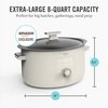 image:imageMartha Stewart 8 QT Slow Cooker Programmable with Timer 3 Heat Settings Low High Warm Nonstick Ceramic Removable Crock Stovetop amp Oven Safe Glass Lid Simmer Reheat Warm LinenLinen Cream