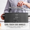 image:imageMartha Stewart 8 QT Slow Cooker Programmable with Timer 3 Heat Settings Low High Warm Nonstick Ceramic Removable Crock Stovetop amp Oven Safe Glass Lid Simmer Reheat Warm LinenCaviar Gray
