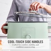 image:imageMartha Stewart 8 QT Slow Cooker Programmable with Timer 3 Heat Settings Low High Warm Nonstick Ceramic Removable Crock Stovetop amp Oven Safe Glass Lid Simmer Reheat Warm LinenHoneydew Green