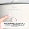 image:imageMartha Stewart 8 QT Slow Cooker Programmable with Timer 3 Heat Settings Low High Warm Nonstick Ceramic Removable Crock Stovetop amp Oven Safe Glass Lid Simmer Reheat Warm LinenLinen Cream
