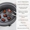 image:imageMartha Stewart 8 QT Slow Cooker Programmable with Timer 3 Heat Settings Low High Warm Nonstick Ceramic Removable Crock Stovetop amp Oven Safe Glass Lid Simmer Reheat Warm LinenCaviar Gray