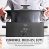 image:imageMartha Stewart 8 QT Slow Cooker Programmable with Timer 3 Heat Settings Low High Warm Nonstick Ceramic Removable Crock Stovetop amp Oven Safe Glass Lid Simmer Reheat Warm LinenCaviar Gray
