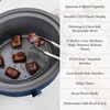 image:imageMartha Stewart 8 QT Slow Cooker Programmable with Timer 3 Heat Settings Low High Warm Nonstick Ceramic Removable Crock Stovetop amp Oven Safe Glass Lid Simmer Reheat Warm LinenIndigo Blue