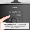 image:imageMartha Stewart 8 QT Slow Cooker Programmable with Timer 3 Heat Settings Low High Warm Nonstick Ceramic Removable Crock Stovetop amp Oven Safe Glass Lid Simmer Reheat Warm LinenCaviar Gray