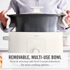 image:imageMartha Stewart 8 QT Slow Cooker Programmable with Timer 3 Heat Settings Low High Warm Nonstick Ceramic Removable Crock Stovetop amp Oven Safe Glass Lid Simmer Reheat Warm LinenLinen Cream