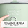 image:imageMartha Stewart 8 QT Slow Cooker Programmable with Timer 3 Heat Settings Low High Warm Nonstick Ceramic Removable Crock Stovetop amp Oven Safe Glass Lid Simmer Reheat Warm LinenHoneydew Green
