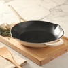 image:imageMartha Stewart Gatwick 12 Enameled Cast Iron Skillet PFASFree Classic Blue Exterior with Matte Black Enamel Interior Rust Resistant Oven SafeLinen White