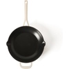image:imageMartha Stewart Gatwick 12 Enameled Cast Iron Skillet PFASFree Classic Blue Exterior with Matte Black Enamel Interior Rust Resistant Oven SafeLinen White