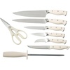 image:imageMartha Stewart Greeley Forged High Carbon Stainless Steel 14 Piece Knife Block Set Linen White Kitchen Knife Set with Acacia Wood Block Chef Knife Bread Knife Steak KnivesLinen White