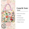image:imageMartha Stewart Insulated Lunch Box for Women Spacious Lunch Tote 11 x 65 x 135 Comfortable Carrying Straps amp Storage Pocket FloralFloral