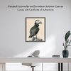 image:imageMartha Stewart Lily Pond Canvas Wall Art Coastal Bird Study Puffin 26 x 32 Living Room and Bedroom Decor Framed