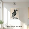 image:imageMartha Stewart Lily Pond Canvas Wall Art Coastal Bird Study Puffin 26 x 32 Living Room and Bedroom Decor Framed