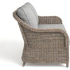 image:imageMartha Stewart Lily Pond IndoorOutdoor Patio Loveseat in Weathered Gray Rattan Wicker with AllWeather Gray Back and Seat Cushions 300 Lb Static Weight Per Seat