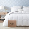 image:imageMartha Stewart Luxury White Goose Feathers Down Fiber Duvet Insert Queen Size  Hotel Collection 100 Cotton Comforter All Season Medium Warmth Breathable Hypoallergenic 90 x 90 InchLight WarmthWhite