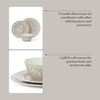 image:imageMartha Stewart Maiden Crown Plates and Bowls Sets 12Piece New Bone China Dinnerware Sets Botanical Floral Design Dish Set Microwave amp Dishwasher SafeTaupe