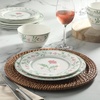 image:imageMartha Stewart Maiden Crown Plates and Bowls Sets 12Piece New Bone China Dinnerware Sets Botanical Floral Design Dish Set Microwave amp Dishwasher SafeBotanical