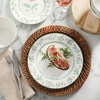 image:imageMartha Stewart Maiden Crown Plates and Bowls Sets 12Piece New Bone China Dinnerware Sets Botanical Floral Design Dish Set Microwave amp Dishwasher SafeBotanical