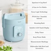 image:imageMartha Stewart Rice Cooker 4 Cup Uncooked  8 Cup Cooked Ceramic NonStick Removable Pot Keep Warm Measure Markings Steam Basket Brown amp Sushi Rice Quick Cook Quinoa Grains Oats Linen CreamSky Blue