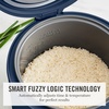 image:imageMartha Stewart Rice Cooker 4 Cup Uncooked  8 Cup Cooked Ceramic NonStick Removable Pot Keep Warm Measure Markings Steam Basket Brown amp Sushi Rice Quick Cook Quinoa Grains Oats Linen CreamIndigo Blue