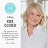 image:imageMartha Stewart Rice Cooker 4 Cup Uncooked  8 Cup Cooked Ceramic NonStick Removable Pot Keep Warm Measure Markings Steam Basket Brown amp Sushi Rice Quick Cook Quinoa Grains Oats Linen CreamCaviar Gray