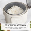 image:imageMartha Stewart Rice Cooker 4 Cup Uncooked  8 Cup Cooked Ceramic NonStick Removable Pot Keep Warm Measure Markings Steam Basket Brown amp Sushi Rice Quick Cook Quinoa Grains Oats Linen CreamLinen Cream