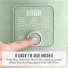 image:imageMartha Stewart Rice Cooker 4 Cup Uncooked  8 Cup Cooked Ceramic NonStick Removable Pot Keep Warm Measure Markings Steam Basket Brown amp Sushi Rice Quick Cook Quinoa Grains Oats Linen CreamHoneydew Green