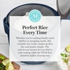 image:imageMartha Stewart Rice Cooker 4 Cup Uncooked  8 Cup Cooked Ceramic NonStick Removable Pot Keep Warm Measure Markings Steam Basket Brown amp Sushi Rice Quick Cook Quinoa Grains Oats Linen CreamIndigo Blue