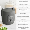 image:imageMartha Stewart Rice Cooker 4 Cup Uncooked  8 Cup Cooked Ceramic NonStick Removable Pot Keep Warm Measure Markings Steam Basket Brown amp Sushi Rice Quick Cook Quinoa Grains Oats Linen CreamCaviar Gray