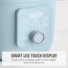 image:imageMartha Stewart Rice Cooker 4 Cup Uncooked  8 Cup Cooked Ceramic NonStick Removable Pot Keep Warm Measure Markings Steam Basket Brown amp Sushi Rice Quick Cook Quinoa Grains Oats Linen CreamSky Blue