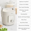 image:imageMartha Stewart Rice Cooker 4 Cup Uncooked  8 Cup Cooked Ceramic NonStick Removable Pot Keep Warm Measure Markings Steam Basket Brown amp Sushi Rice Quick Cook Quinoa Grains Oats Linen CreamLinen Cream