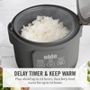 image:imageMartha Stewart Rice Cooker 4 Cup Uncooked  8 Cup Cooked Ceramic NonStick Removable Pot Keep Warm Measure Markings Steam Basket Brown amp Sushi Rice Quick Cook Quinoa Grains Oats Linen CreamCaviar Gray