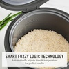 image:imageMartha Stewart Rice Cooker 4 Cup Uncooked  8 Cup Cooked Ceramic NonStick Removable Pot Keep Warm Measure Markings Steam Basket Brown amp Sushi Rice Quick Cook Quinoa Grains Oats Linen CreamCaviar Gray