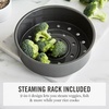image:imageMartha Stewart Rice Cooker 4 Cup Uncooked  8 Cup Cooked Ceramic NonStick Removable Pot Keep Warm Measure Markings Steam Basket Brown amp Sushi Rice Quick Cook Quinoa Grains Oats Linen CreamIndigo Blue