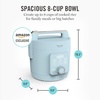 image:imageMartha Stewart Rice Cooker 4 Cup Uncooked  8 Cup Cooked Ceramic NonStick Removable Pot Keep Warm Measure Markings Steam Basket Brown amp Sushi Rice Quick Cook Quinoa Grains Oats Linen CreamSky Blue