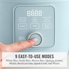 image:imageMartha Stewart Rice Cooker 4 Cup Uncooked  8 Cup Cooked Ceramic NonStick Removable Pot Keep Warm Measure Markings Steam Basket Brown amp Sushi Rice Quick Cook Quinoa Grains Oats Linen CreamSky Blue