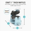 image:imageMartha Stewart Rotating Waffle Maker 180 Flip Iron with PFASFree Nonstick Plates Adjustable Timer Ready Light Drip Tray Space Saving Classic Round 7 Easy to Clean Stainless Steel LinenSky Blue