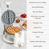 image:imageMartha Stewart Rotating Waffle Maker 180 Flip Iron with PFASFree Nonstick Plates Adjustable Timer Ready Light Drip Tray Space Saving Classic Round 7 Easy to Clean Stainless Steel LinenLinen Cream