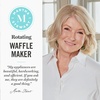 image:imageMartha Stewart Rotating Waffle Maker 180 Flip Iron with PFASFree Nonstick Plates Adjustable Timer Ready Light Drip Tray Space Saving Classic Round 7 Easy to Clean Stainless Steel LinenLinen Cream