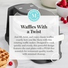 image:imageMartha Stewart Rotating Waffle Maker 180 Flip Iron with PFASFree Nonstick Plates Adjustable Timer Ready Light Drip Tray Space Saving Classic Round 7 Easy to Clean Stainless Steel LinenCaviar Gray