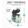 image:imageMartha Stewart Rotating Waffle Maker 180 Flip Iron with PFASFree Nonstick Plates Adjustable Timer Ready Light Drip Tray Space Saving Classic Round 7 Easy to Clean Stainless Steel LinenHoneydew Green