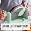 image:imageMartha Stewart Rotating Waffle Maker 180 Flip Iron with PFASFree Nonstick Plates Adjustable Timer Ready Light Drip Tray Space Saving Classic Round 7 Easy to Clean Stainless Steel LinenHoneydew Green