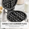 image:imageMartha Stewart Rotating Waffle Maker 180 Flip Iron with PFASFree Nonstick Plates Adjustable Timer Ready Light Drip Tray Space Saving Classic Round 7 Easy to Clean Stainless Steel LinenLinen Cream