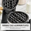 image:imageMartha Stewart Rotating Waffle Maker 180 Flip Iron with PFASFree Nonstick Plates Adjustable Timer Ready Light Drip Tray Space Saving Classic Round 7 Easy to Clean Stainless Steel LinenCaviar Gray