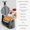 image:imageMartha Stewart Rotating Waffle Maker 180 Flip Iron with PFASFree Nonstick Plates Adjustable Timer Ready Light Drip Tray Space Saving Classic Round 7 Easy to Clean Stainless Steel LinenCaviar Gray