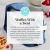 image:imageMartha Stewart Rotating Waffle Maker 180 Flip Iron with PFASFree Nonstick Plates Adjustable Timer Ready Light Drip Tray Space Saving Classic Round 7 Easy to Clean Stainless Steel LinenIndigo Blue