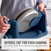 image:imageMartha Stewart Rotating Waffle Maker 180 Flip Iron with PFASFree Nonstick Plates Adjustable Timer Ready Light Drip Tray Space Saving Classic Round 7 Easy to Clean Stainless Steel LinenIndigo Blue