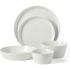 image:imageMartha Stewart Selma Plates and Bowls Sets 30Piece Porcelain Dinnerware Set for 6 White Dish Set with Dinner Plates Dessert Plates Pasta Bowls Cereal amp Fruit BowlsWhite 30pcs