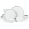 image:imageMartha Stewart Selma Plates and Bowls Sets 30Piece Porcelain Dinnerware Set for 6 White Dish Set with Dinner Plates Dessert Plates Pasta Bowls Cereal amp Fruit BowlsWhite